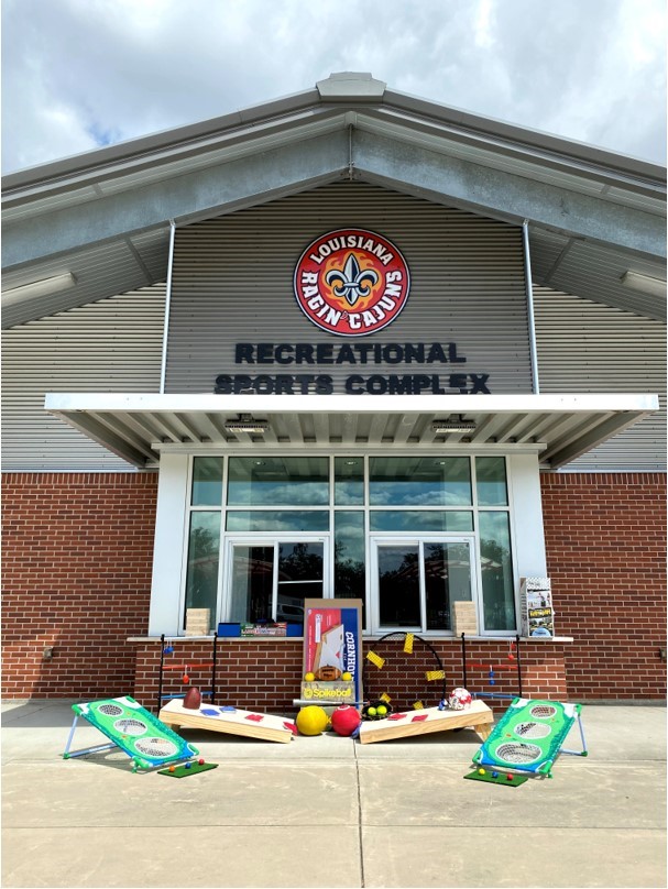 Image of the Rec Sports Intramural Complex with outdoor games equipment.